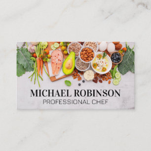 Food Spread on Table Culinary Business Card