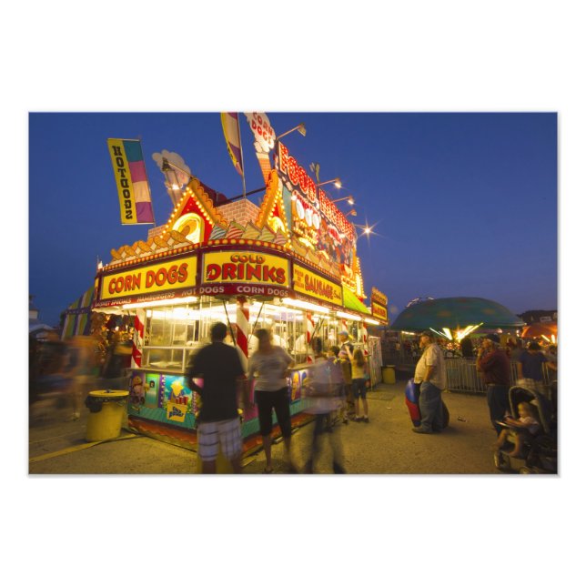 Food stand at the Northwest Montana Fair in Photo Print (Front)