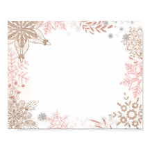 Food Station Winter Wonderland Pink Gold  Poster