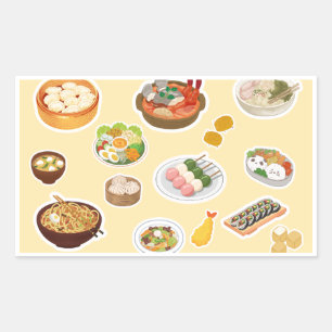 Food Stickers Asian Food Theme