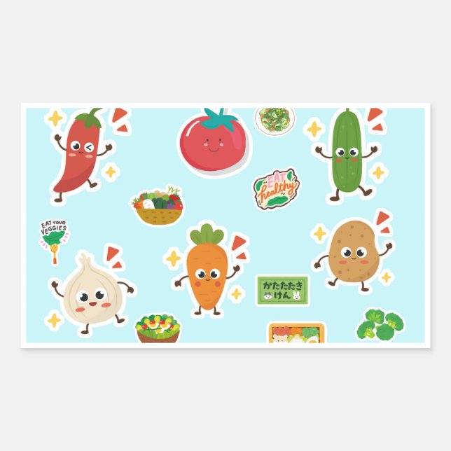 Food Stickers Vegetable Theme (Front)