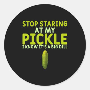Food Stop Staring At My Ckle Funny Ckles Classic Round Sticker