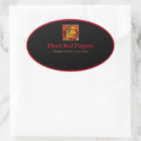 Food Storage Kitchen Stickers-Diced Red Peppers