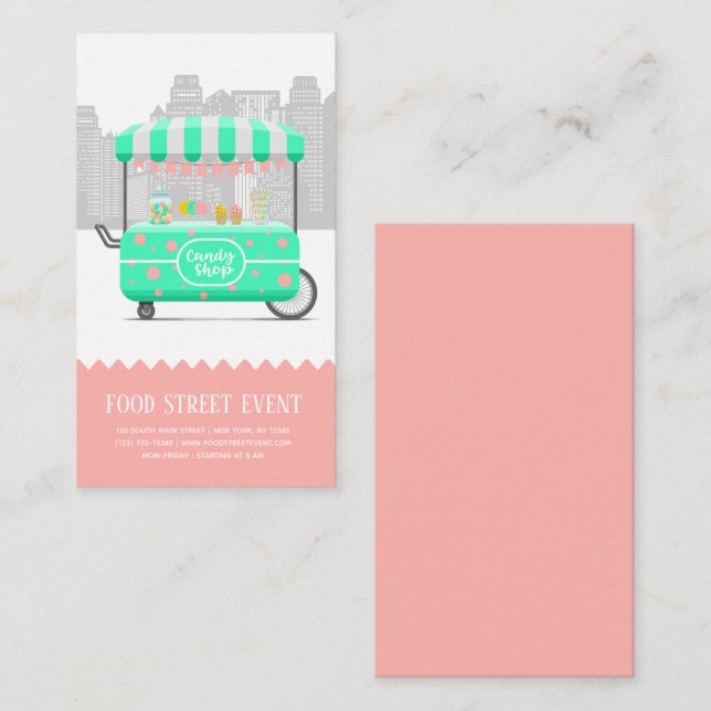 Food street candy shop business card (Front/Back)