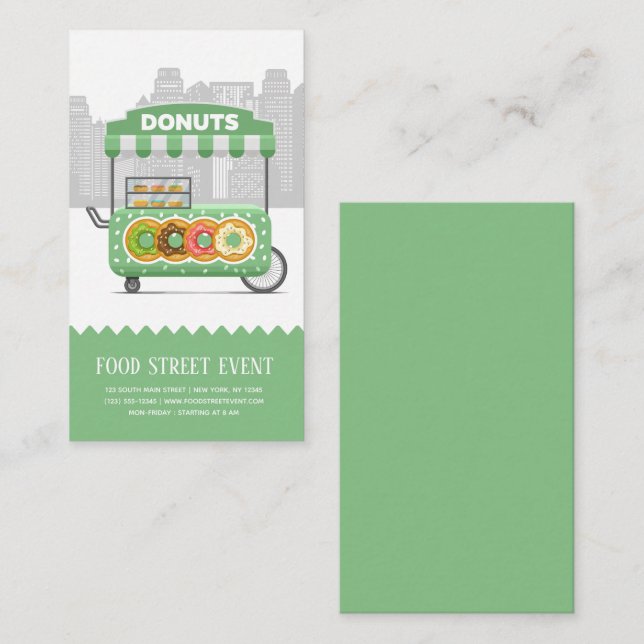 Food street doughnuts business card (Front/Back)