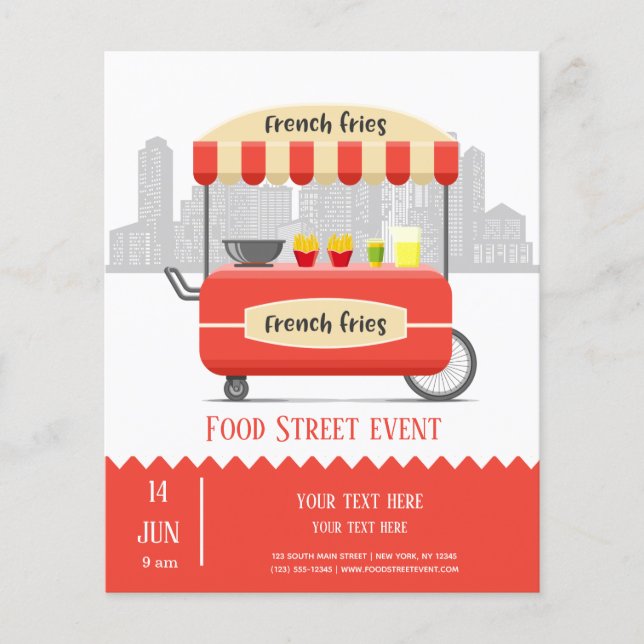 Food street french fries snack flyer (Front)