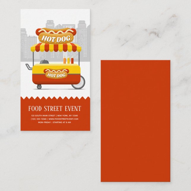 Food street hotdog business card (Front/Back)