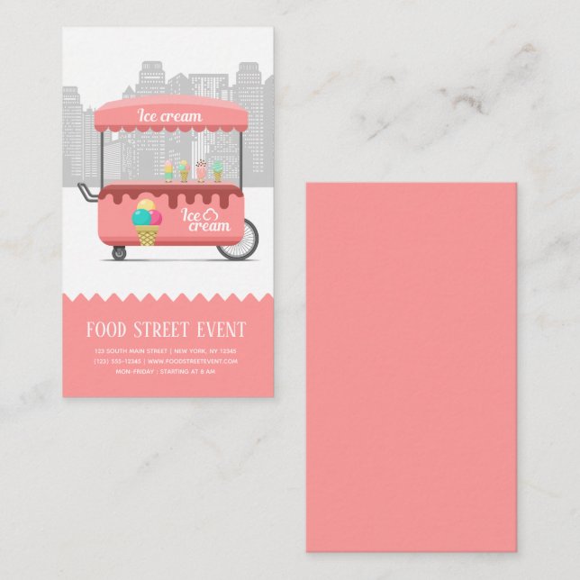 Food street ice cream business card (Front/Back)