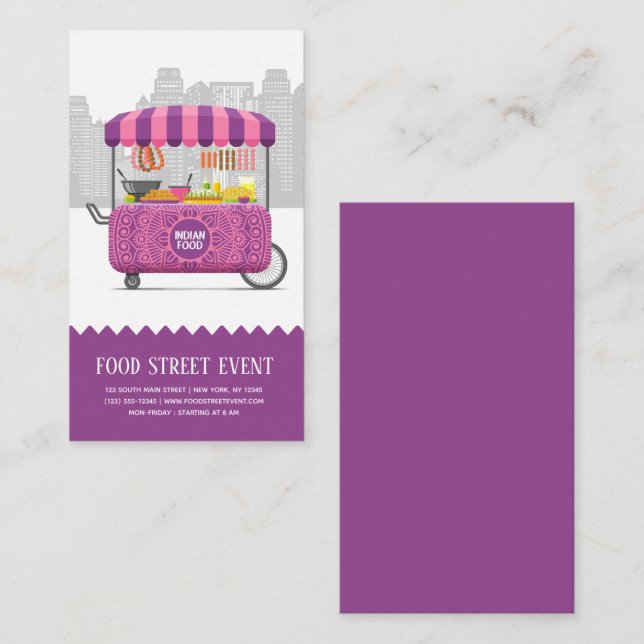 Food street indian food business card (Front/Back)