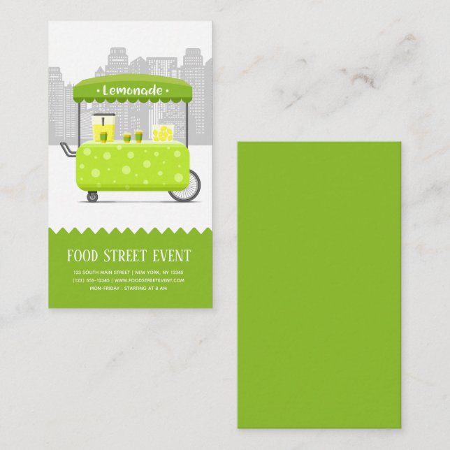 Food street lemonade business card (Front/Back)