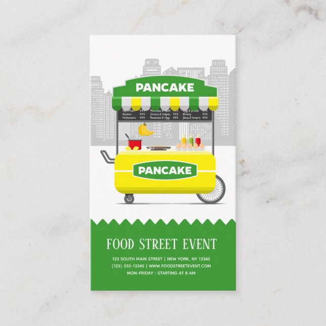 Food street pancake business card (Front)
