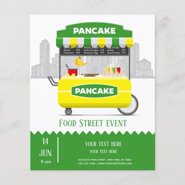 Food street pancake flyer (Front)