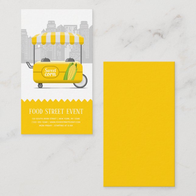 Food street sweet corn business card (Front/Back)