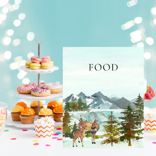 Food Table Adventure Rustic Deer Baby Shower Poster