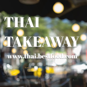 Food Takeaway Window Vinyls Transparent Window Cli Cling