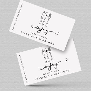 Food Ticket, Free Meal Voucher Business Card
