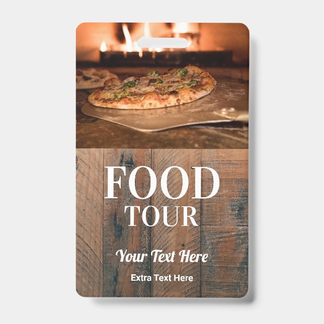 Food Tour Photo & Logo ID Badge (Front)