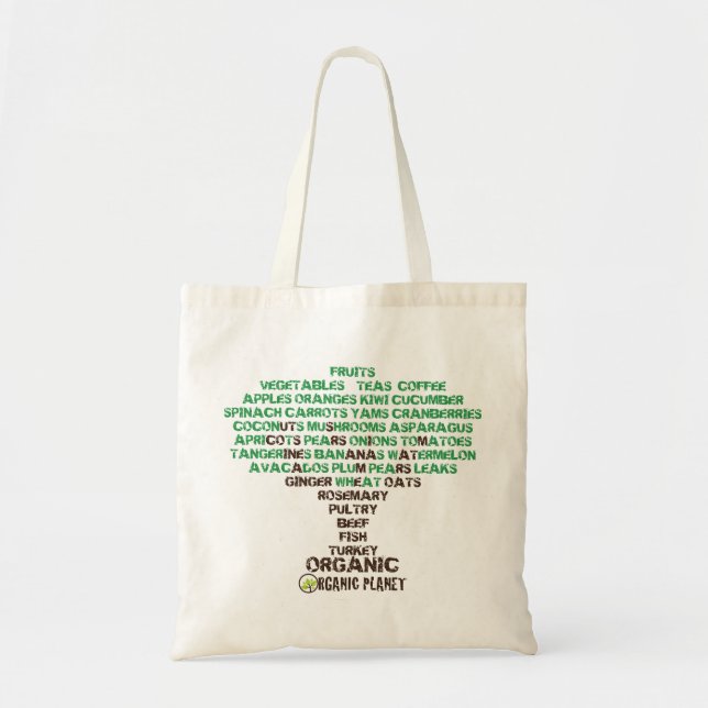 Food Tree Organic Planet Reusable Canvas Bags (Front)