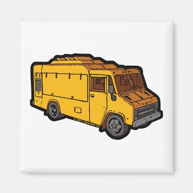 Food Truck: Basic (Yellow) Magnet (Front)