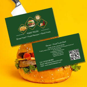 Food Truck Business Card Modern Street Food Cate