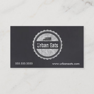Food Truck Chalkboard Business Card Template