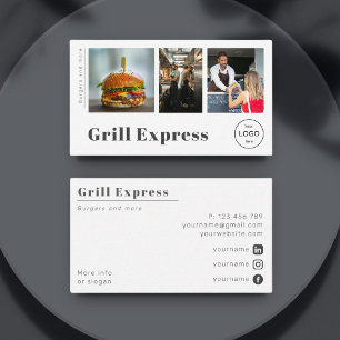 Food truck delivery restaurant photo Business Card