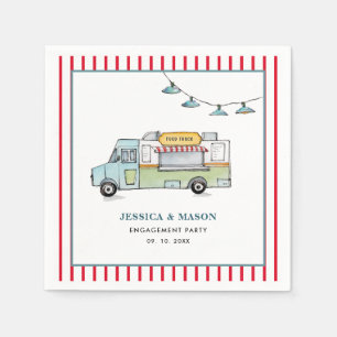 Food Truck Engagement Party , Rehearsal Dinner Napkin