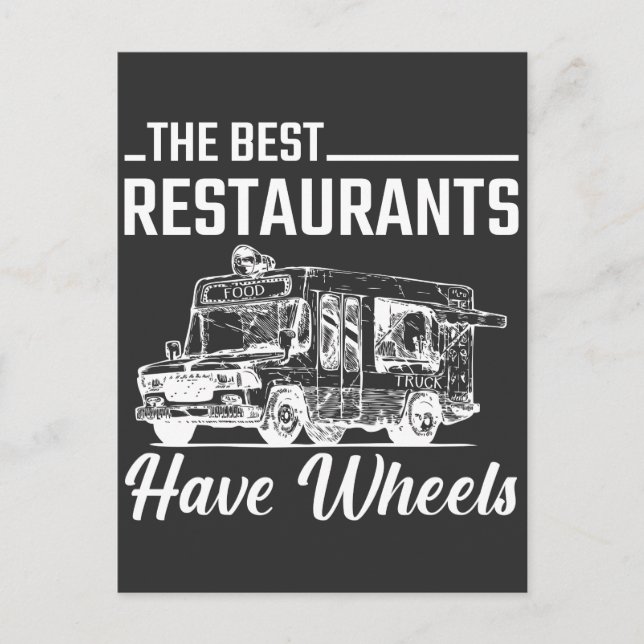 Food Truck Festival Restaurant Street Food Lover Postcard (Front)
