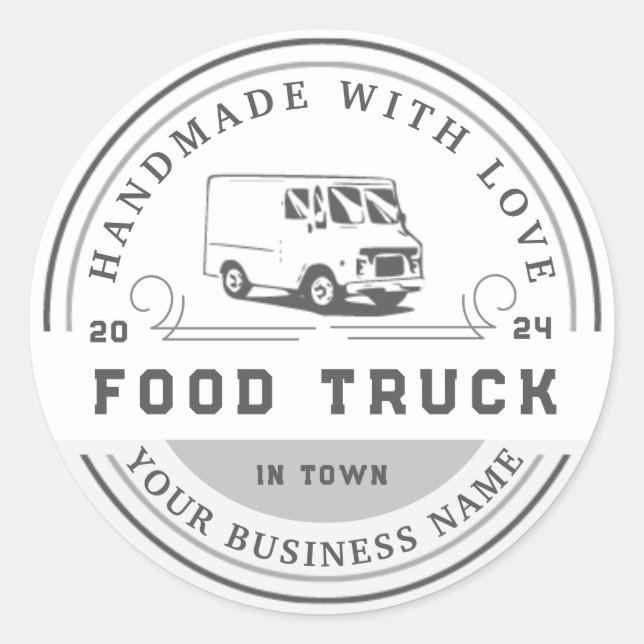 Food truck logo label   (Front)