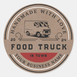 Food truck logo label kraft paper