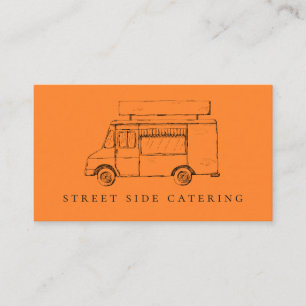 Food Truck Orange Business Cards