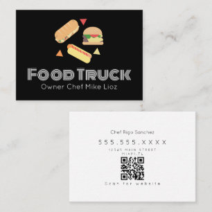 Food Truck Owner Burger  Business Card