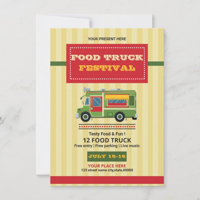 Food Truck Party Flyer Invitation (Front)