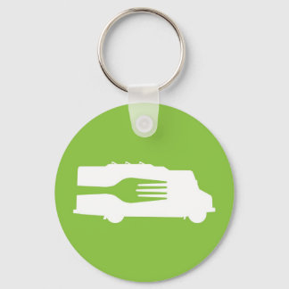 Food Truck: Side/Fork (Green) Key Ring