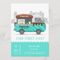 Food truck street cupcake sweet desserts