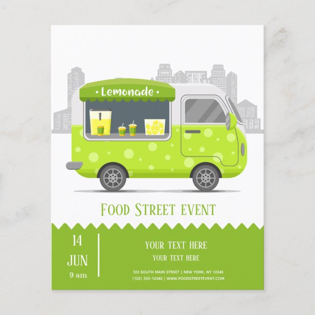 Food Truck street lemonade Flyer (Front)