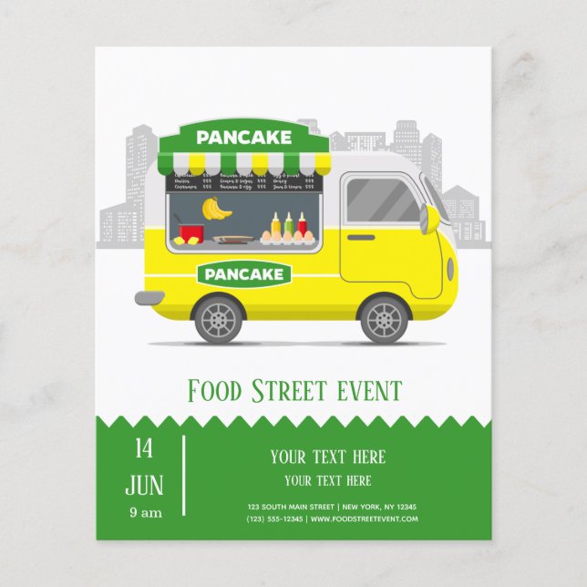 Food Truck street pancake Flyer (Front)