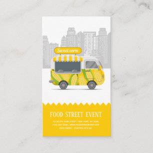 Food truck street sweet corn business card