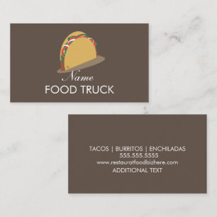 Food Truck Taco Logo Business Card