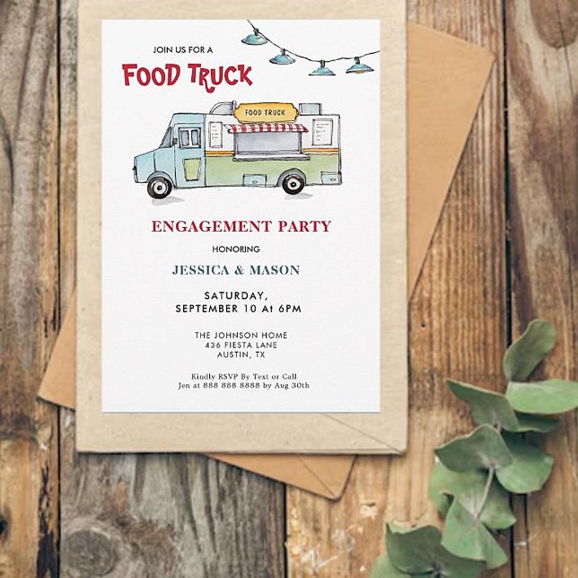 Food Truck Wedding Engagement Party Invitation (Creator Uploaded)