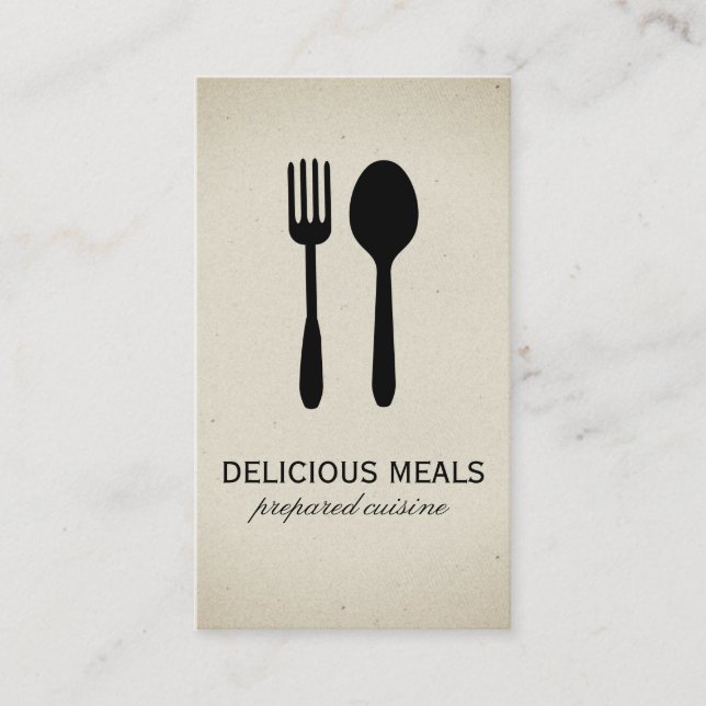 Food Utensils Business Card (Front)