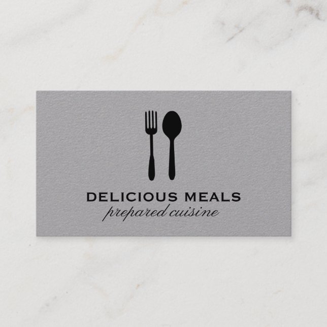 Food Utensils Business Card (Front)