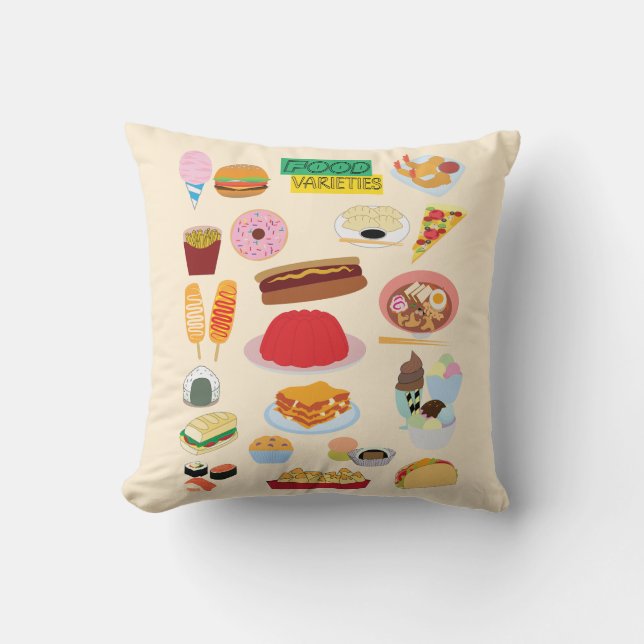 Food Varieties Cushion (Front)
