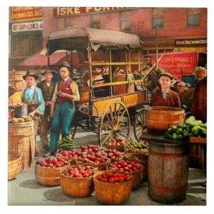 Food - Vegetables - Indianapolis Market 1908 Tile