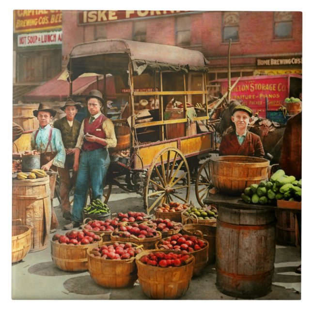 Food - Vegetables - Indianapolis Market 1908 Tile (Front)