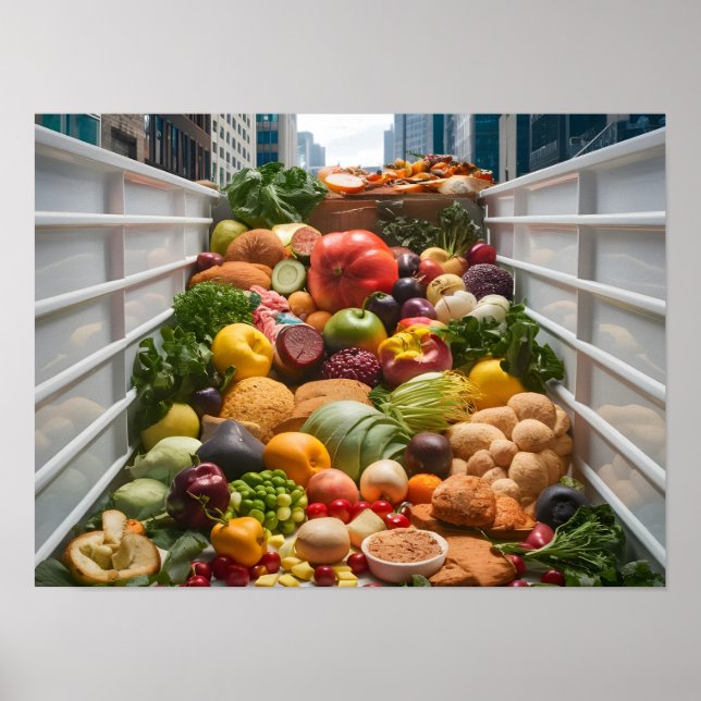 Food Waste in a Dumpster Poster (Front)
