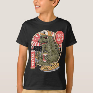 FOOD ZILLA PIZZA KAWAII ANIME FASHION JAPANESE STR T-Shirt