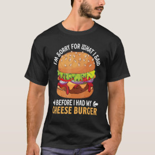 Foodaholic Lifestyle Cheese Hamburger Fast Food  O T-Shirt