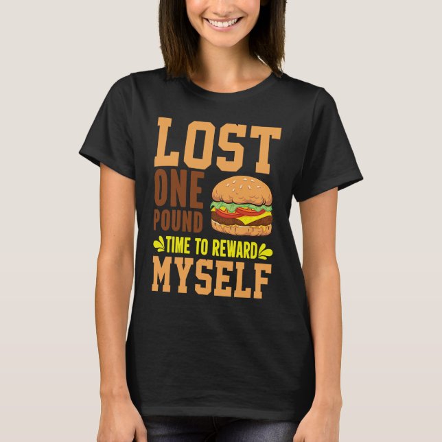 Foodaholic Lifestyle Witty Hamburger Fast Food  Ou T-Shirt (Front)