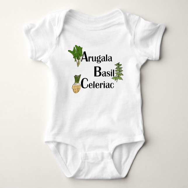Foodie ABCs Baby Bodysuit (Front)